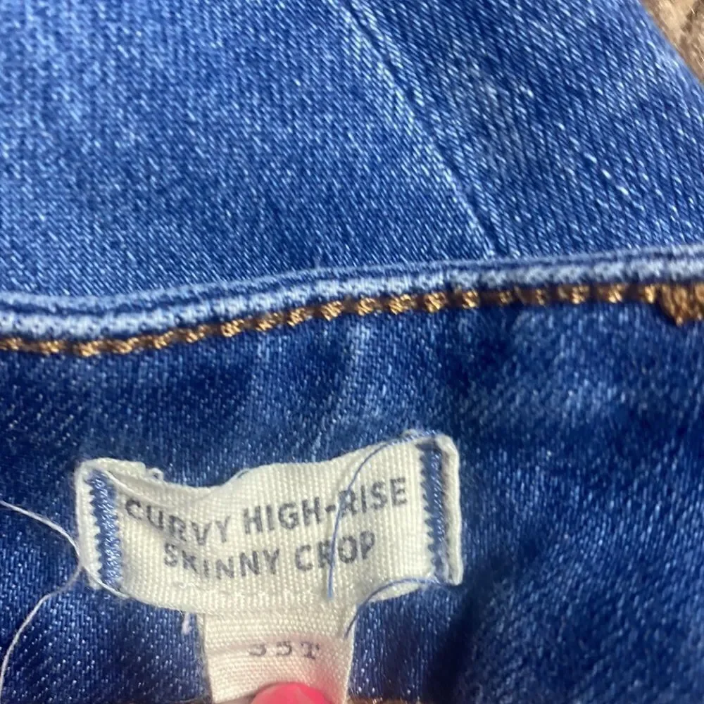 Madewell tall curvy high rise skinny crop jeans in delmar Wash:eco edition 35T